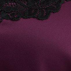 Satin Lace Trim Cami, POTENT PURPLE, swatch