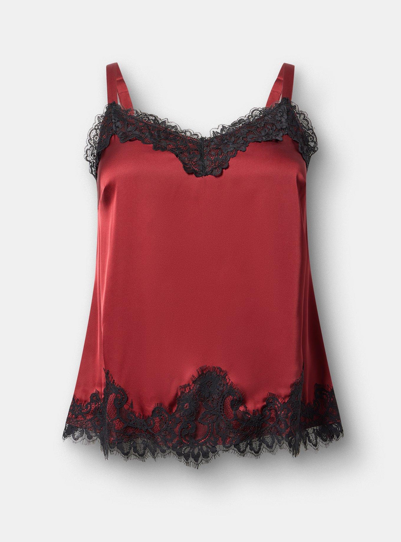 Plus Size - Satin Lace Trim Cami - Torrid