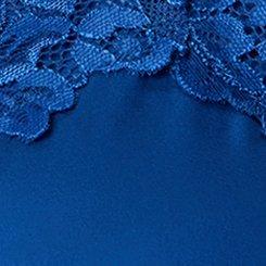 Satin Lace Trim Cami, BLUE QUARTZ, swatch