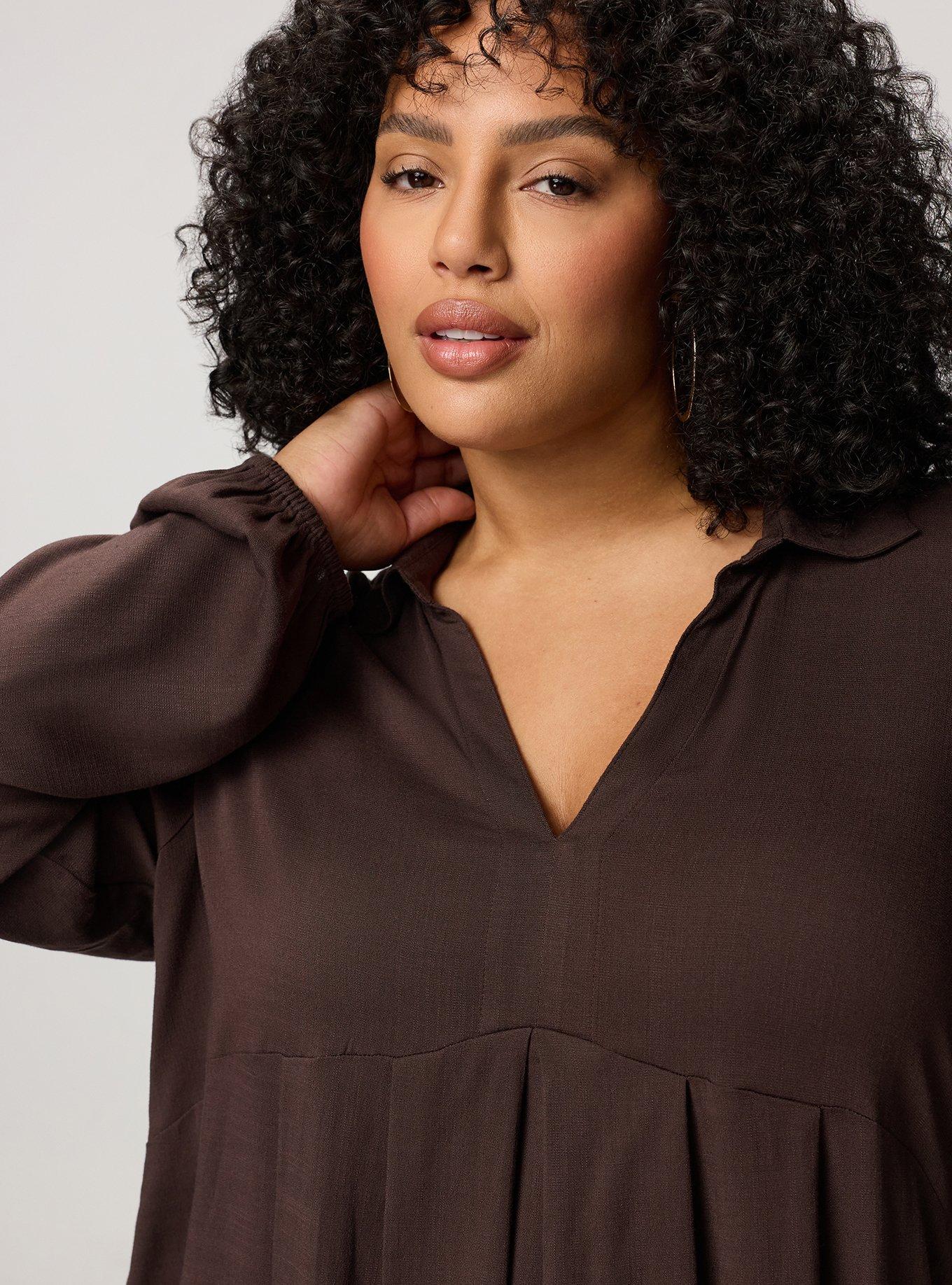 Plus Size Hi-Lo Tunic Top, JAVA, alternate