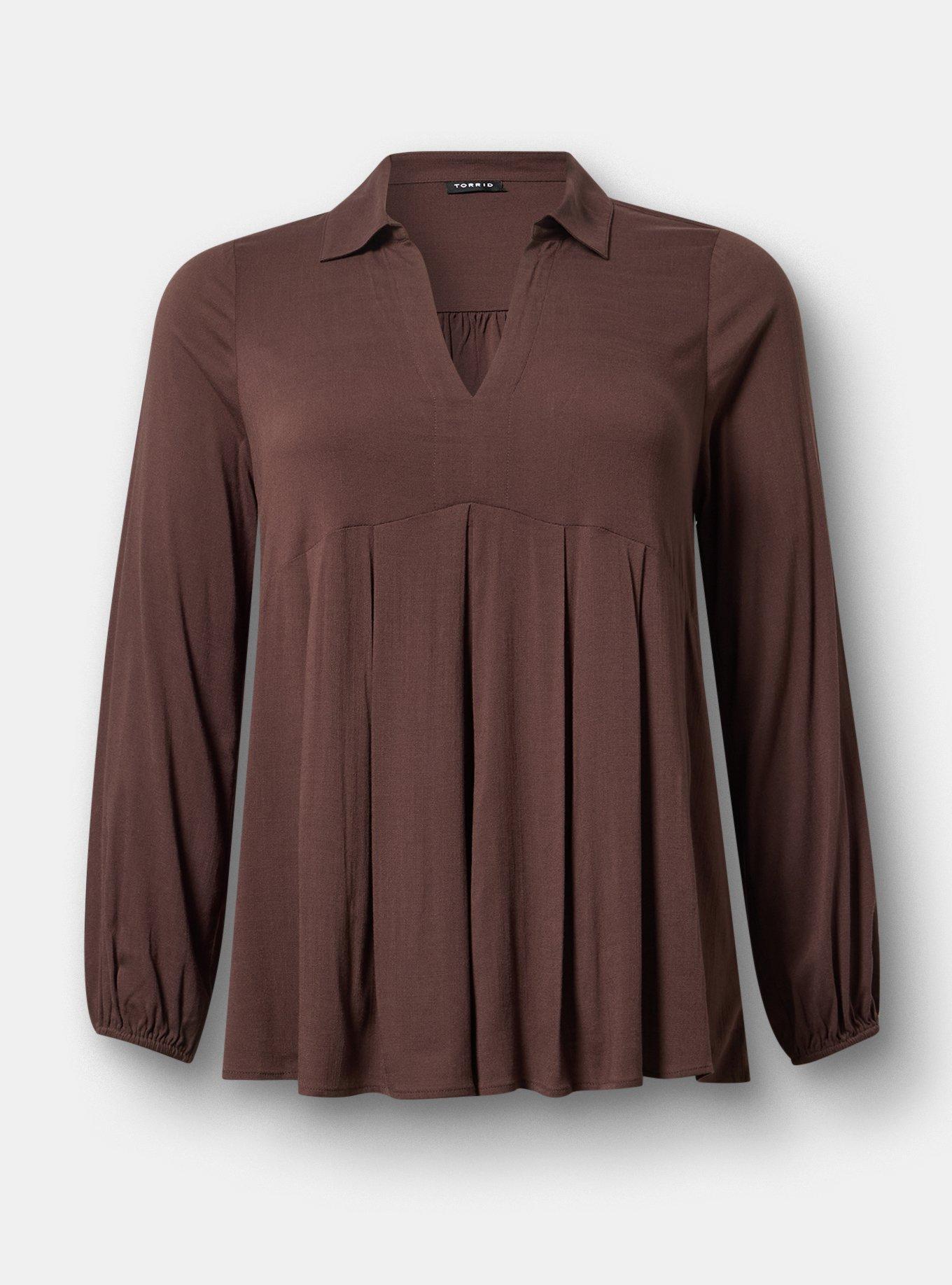 Plus Size Hi-Lo Tunic Top, JAVA, flat