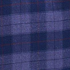 Lizzie Flannel Button-Down Tunic Shirt, BILLY PLAID MEDIEVAL BLUE, swatch