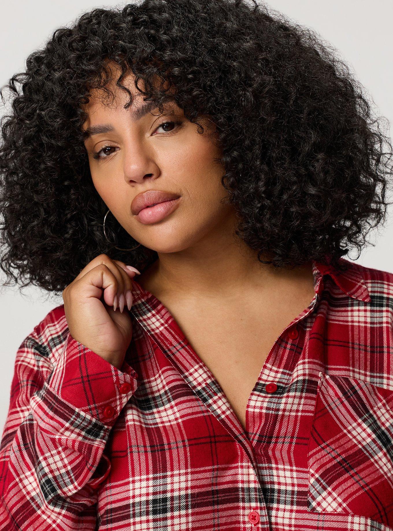 Lizzie Flannel Tunic, MORE PLAID RED, alternate