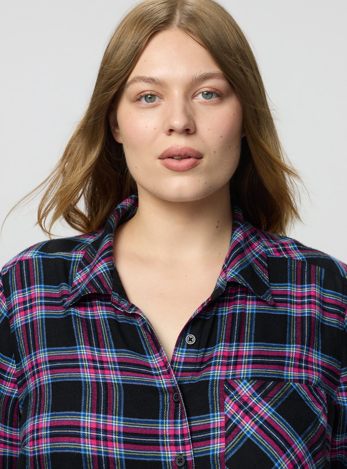 Lizzie Flannel Tunic, EVE PLAID MULTI, alternate