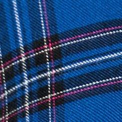 Plus Size Lizzie Flannel Tunic, EVE PLAID COLBALT, swatch