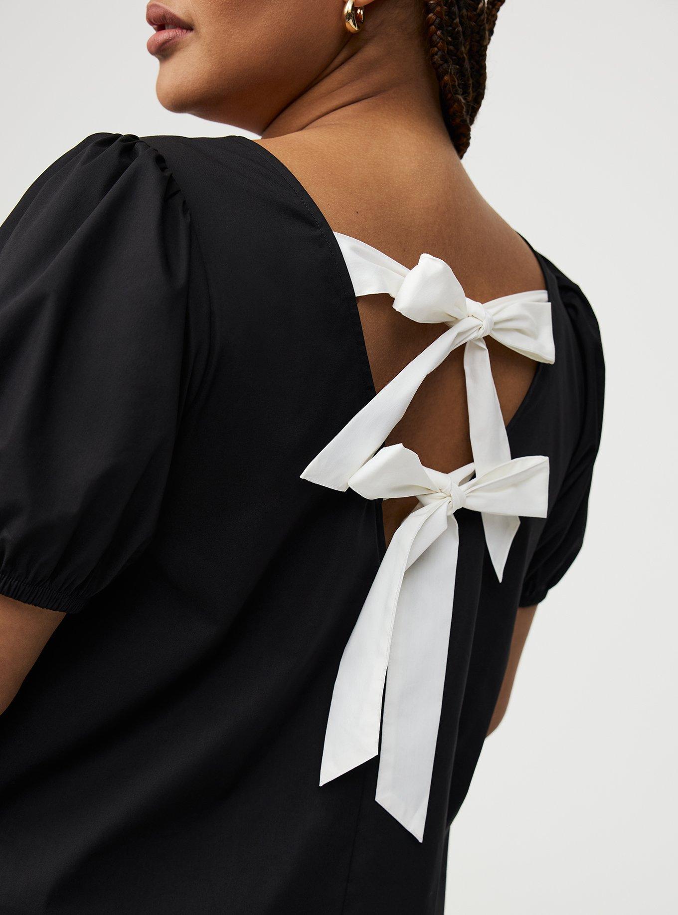 Studio Poplin Back Bow Top