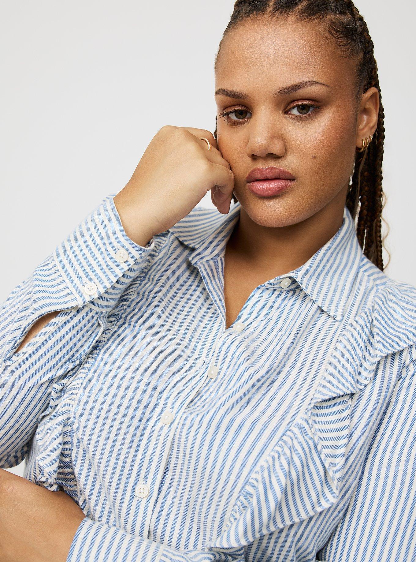 Ruffle Front Shirt