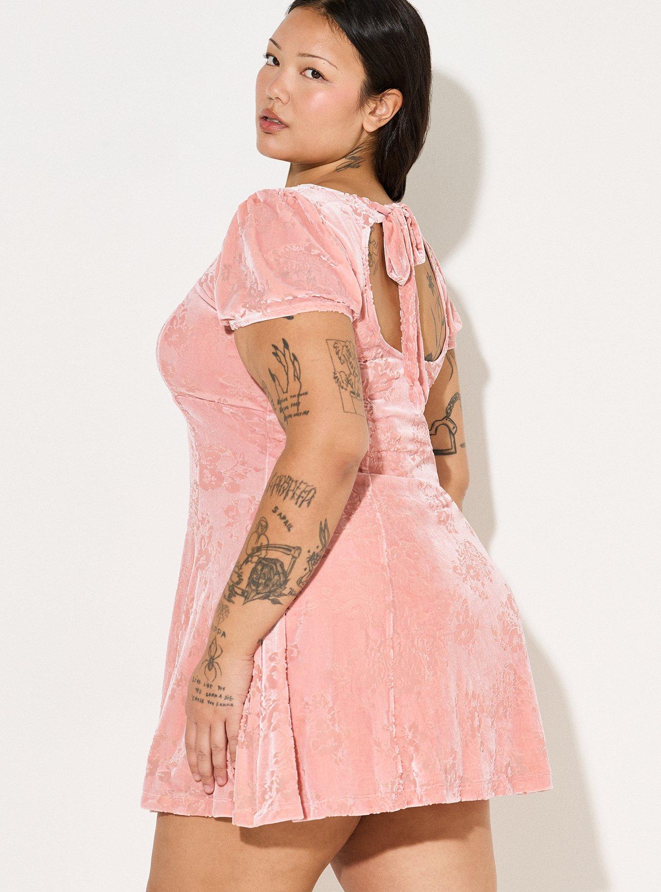 LoveSick Puff-Sleeve Lace Mini Dress