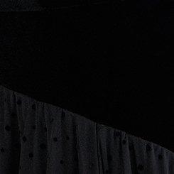 Retro Chic Flocked Mesh & Velour Dress, DEEP BLACK, swatch