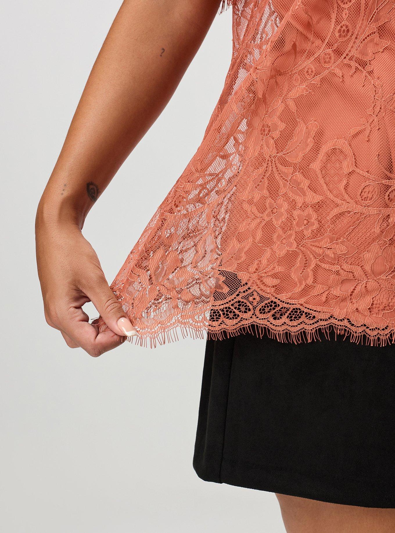 Plus Size Abbey Lace Blouse, ARAGON, alternate