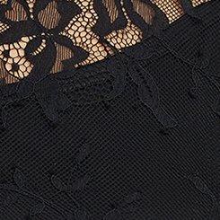 Abbey Short Sleeve Lace Top, DEEP BLACK, swatch