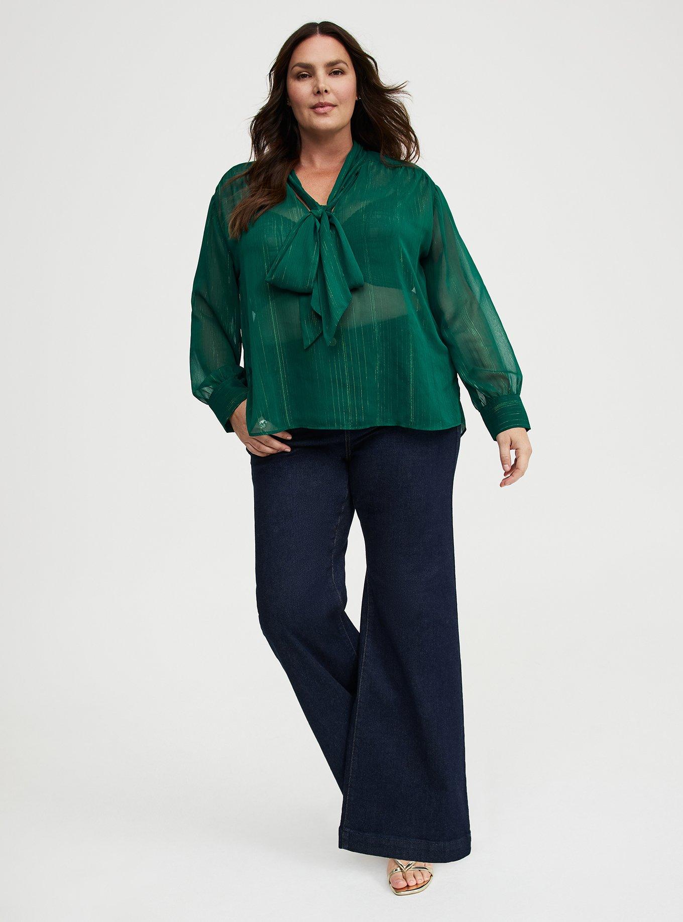 Chiffon Tie Front Blouse