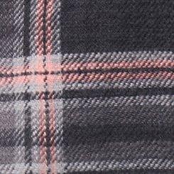 Plus Size Oversized Cotton Flannel Shirt, SCULLY PLAID PHANTOM, swatch