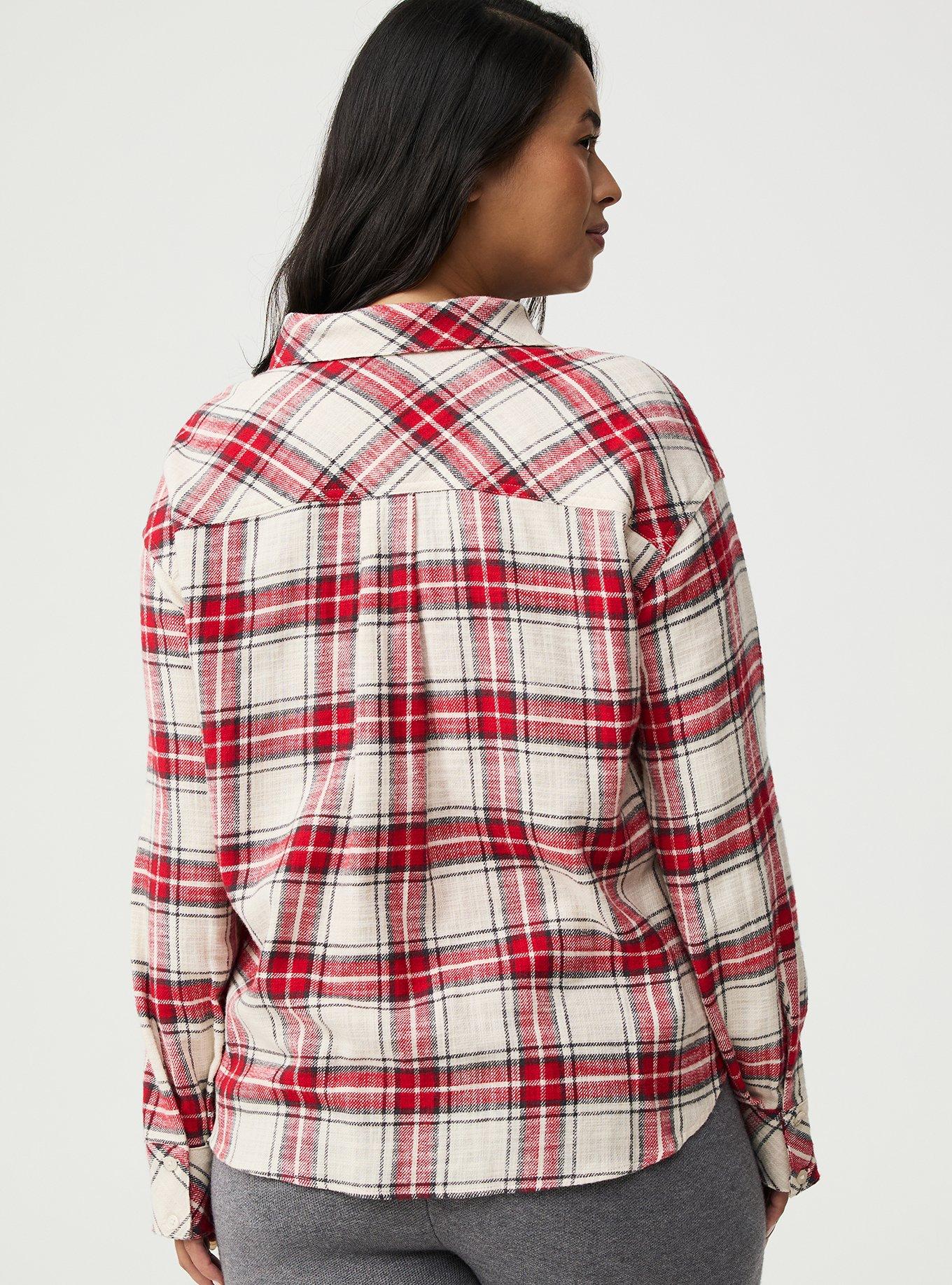 Oversized Cotton Flannel Shirt