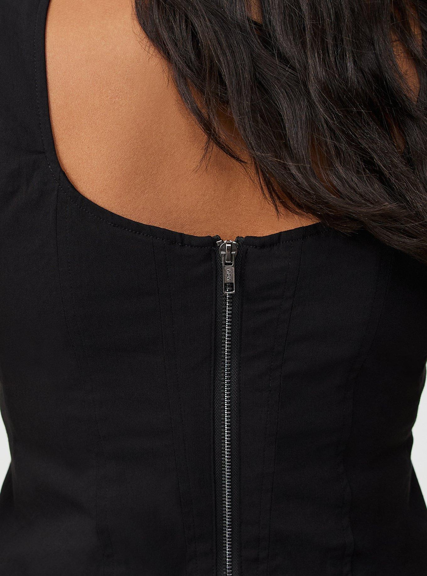 Zip-Up Corset Top