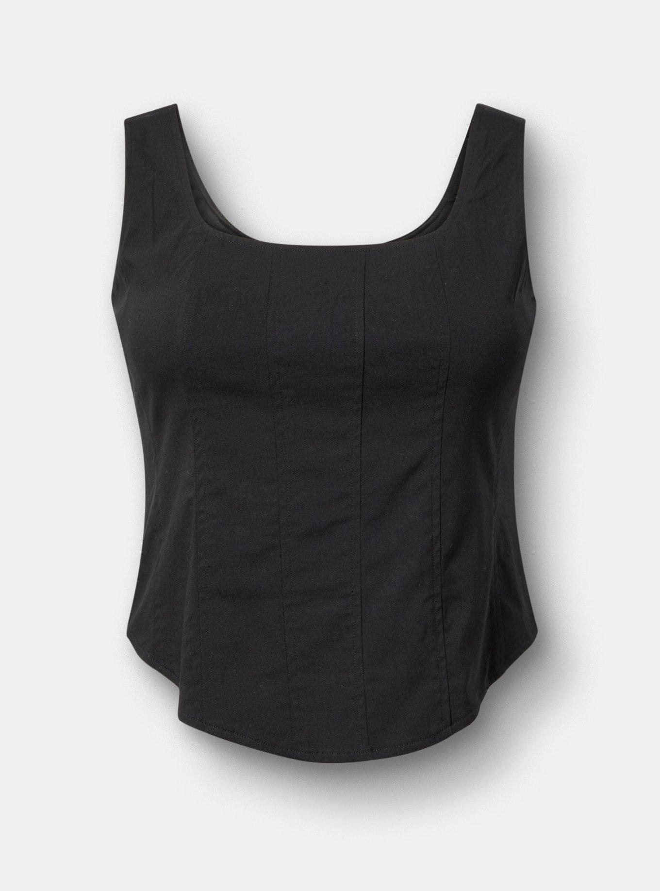 トップス theredthread corset fit tops gry bk KAIRA CORSET TOP - BLACK – Tiger Mist USA
