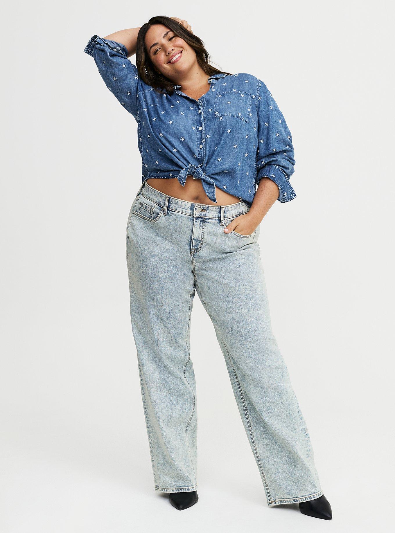 Lizzie Embroidered Star Button-Up Shirt