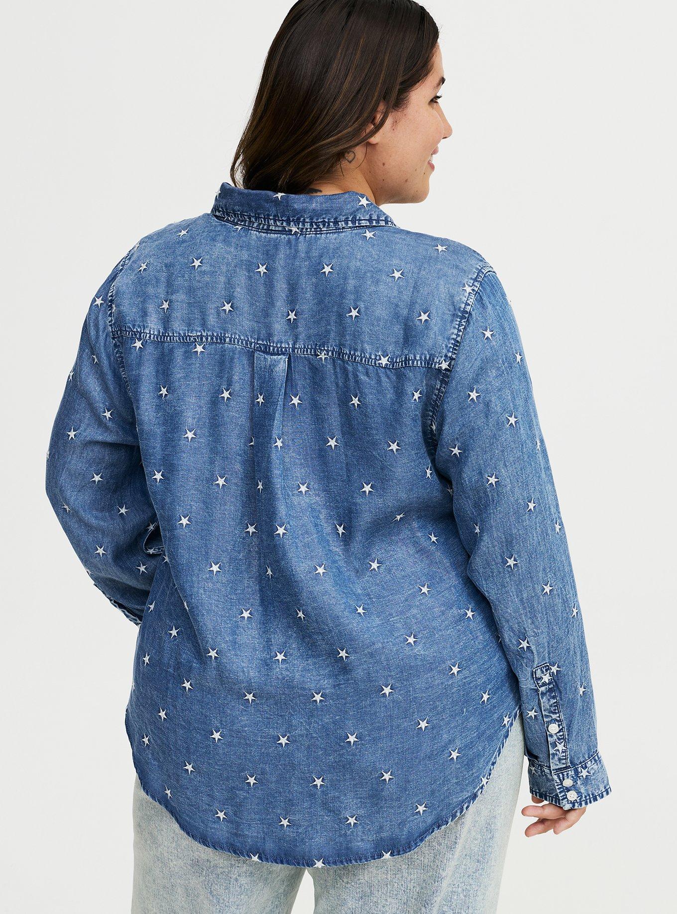 Lizzie Embroidered Star Button-Up Shirt