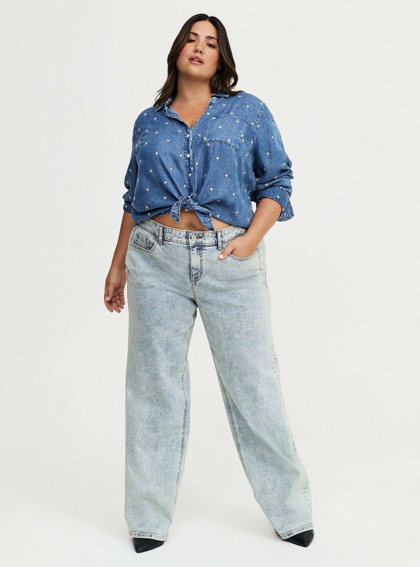 Lizzie Embroidered Star Button-Up Shirt