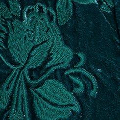 Embroidered Velvet Blouse, DEEP TEAL, swatch