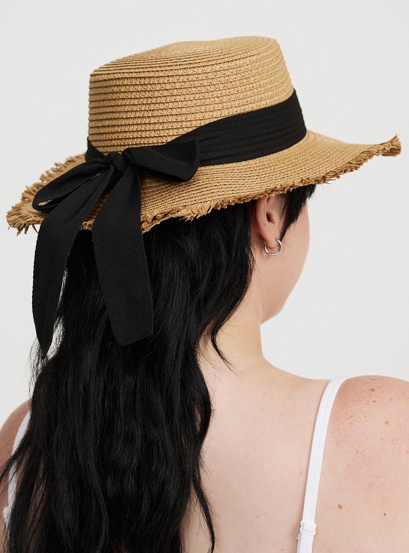 Frayed Edge Boater Hat