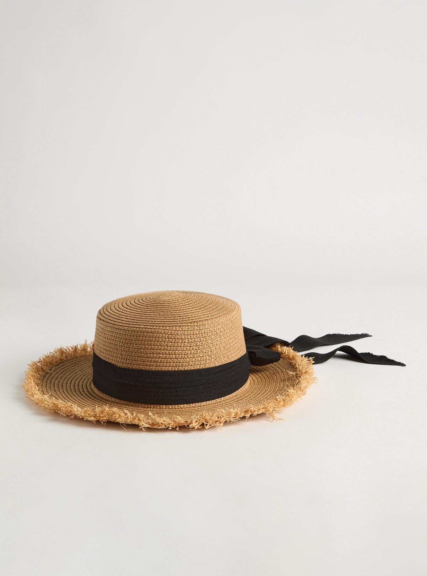 Frayed Edge Boater Hat