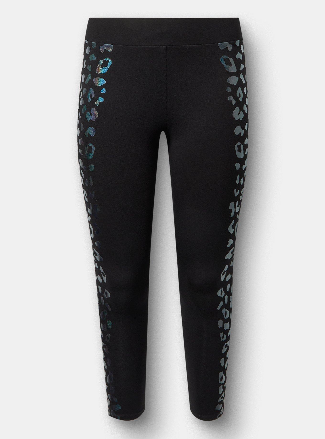 Full-Length Foil Leopard Legging
