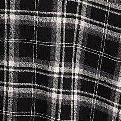 Relaxed Tunic Top, SOFT PLAID DEEP BLACK, swatch