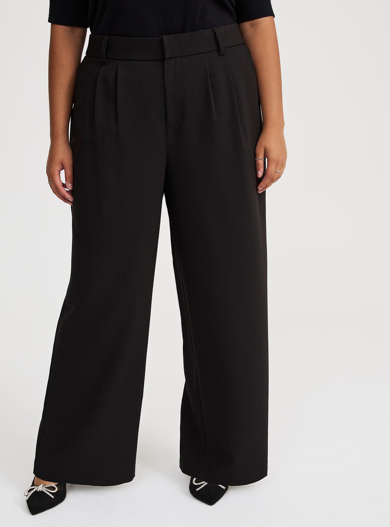 Tailored Twill High-Rise Wide Leg Pant
