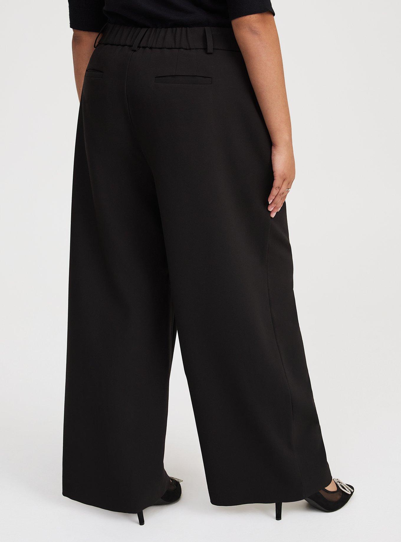 Tailored Twill High-Rise Wide Leg Pant