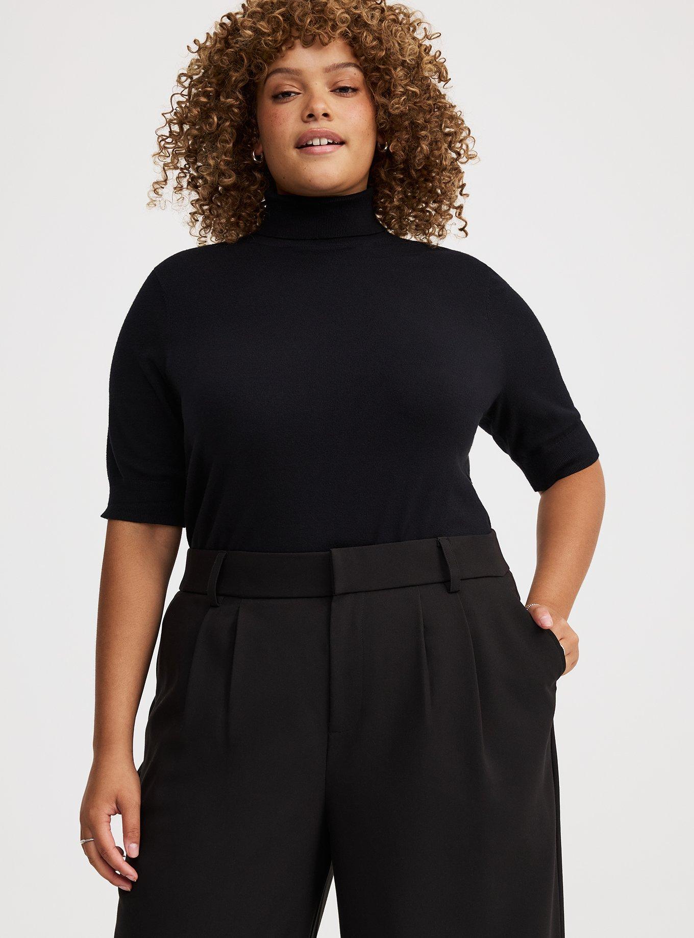 Tailored Twill High-Rise Wide Leg Pant