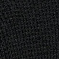 Drop Shoulder Open Front Cardigan, DEEP BLACK, swatch