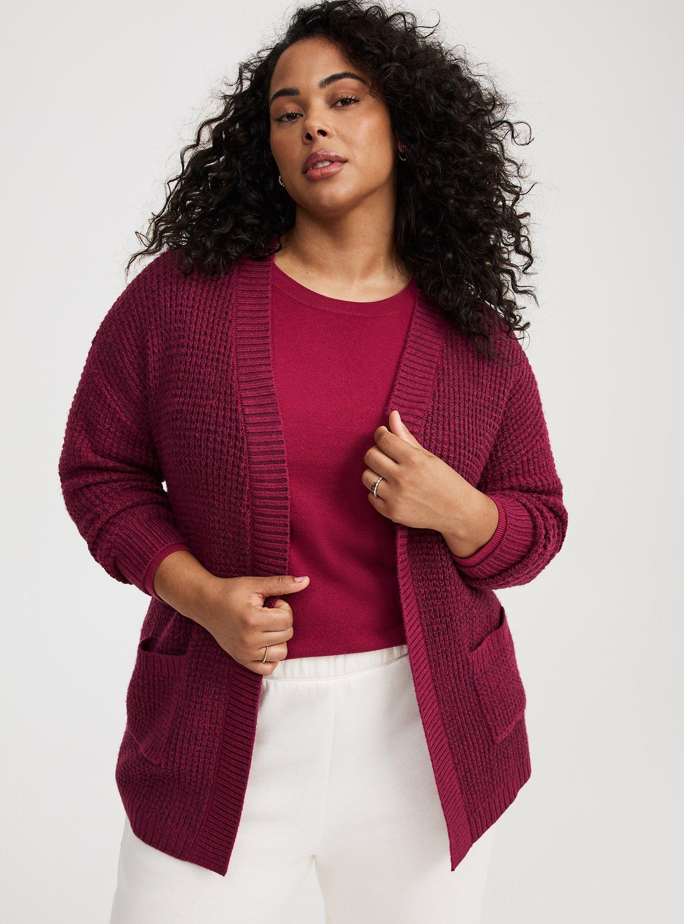 Plus Size - Drop Shoulder Open Front Cardigan - Torrid