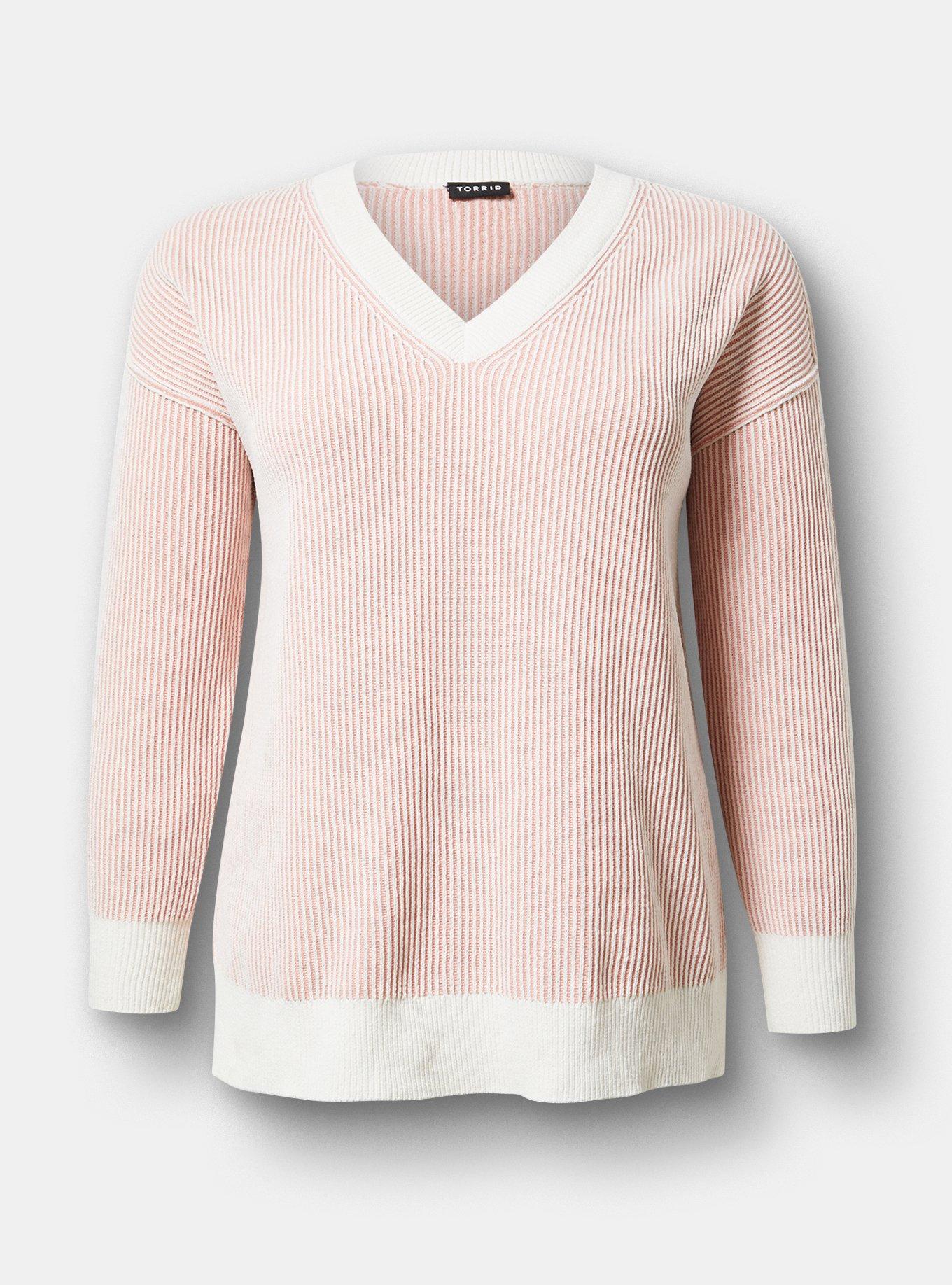 Plus Size - Chenille V-Neck Tunic Pullover Sweater - Torrid