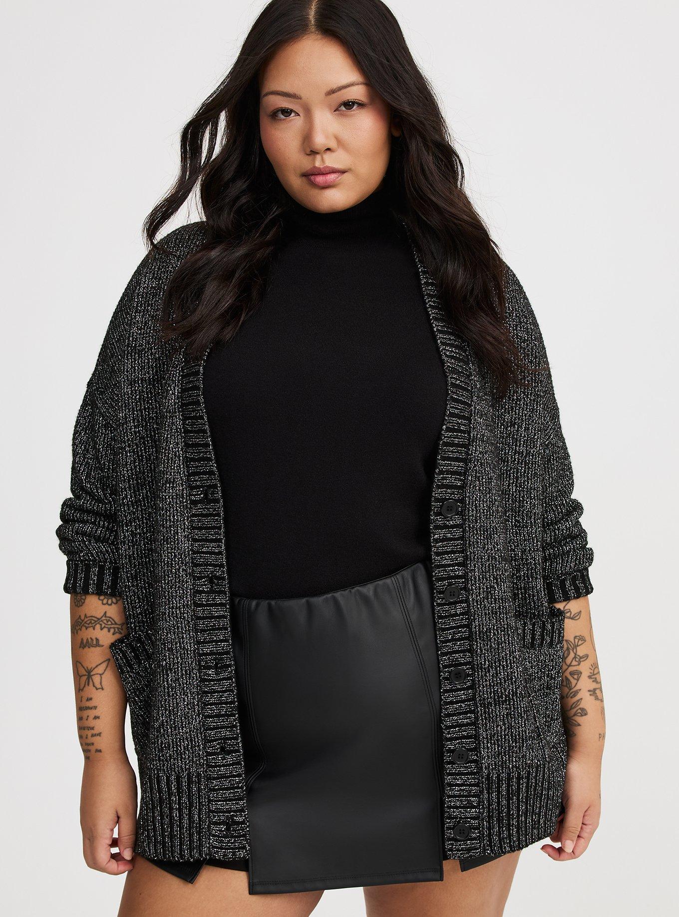 Metallic Boyfriend Cardigan