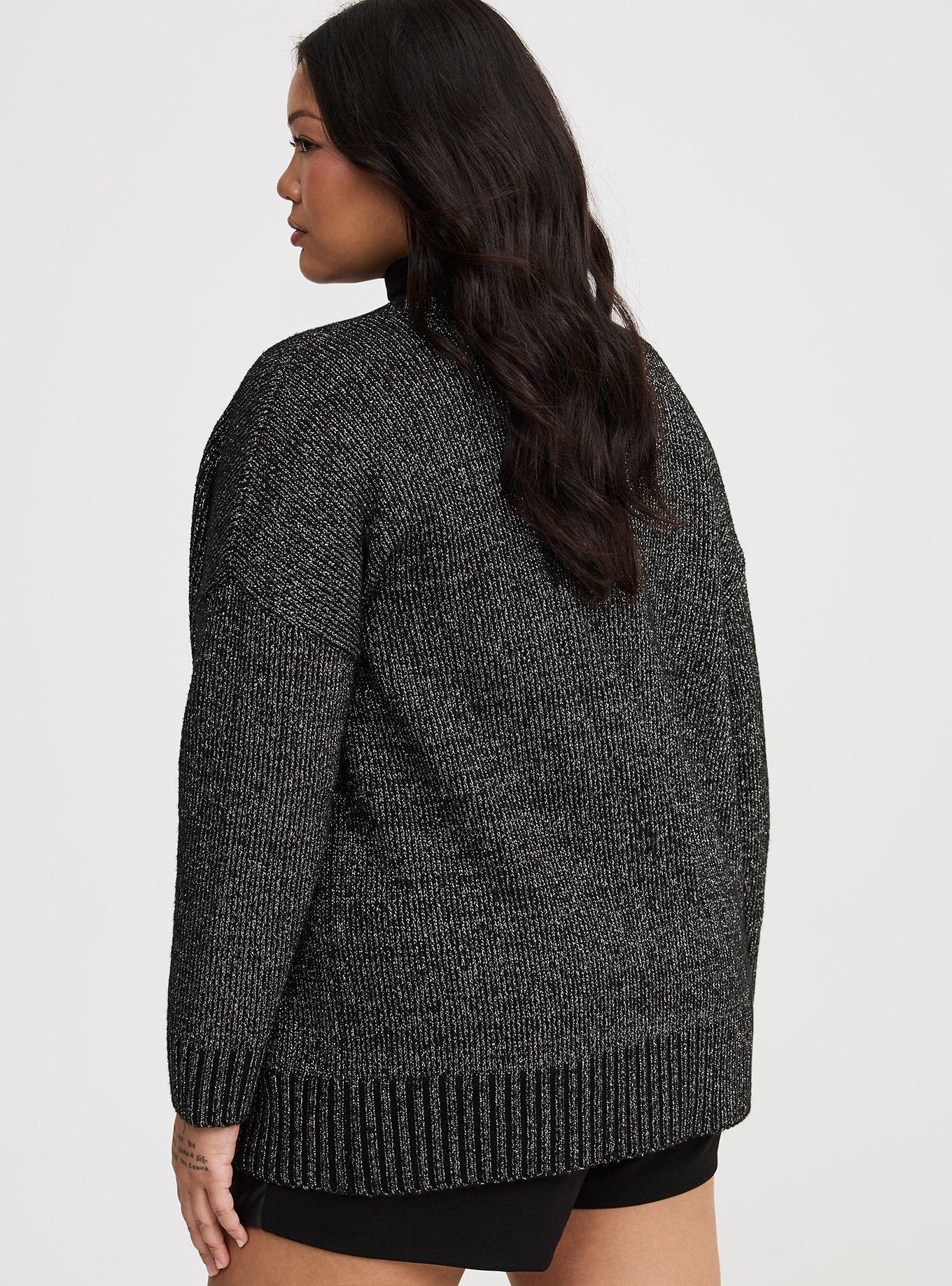 Metallic Boyfriend Cardigan