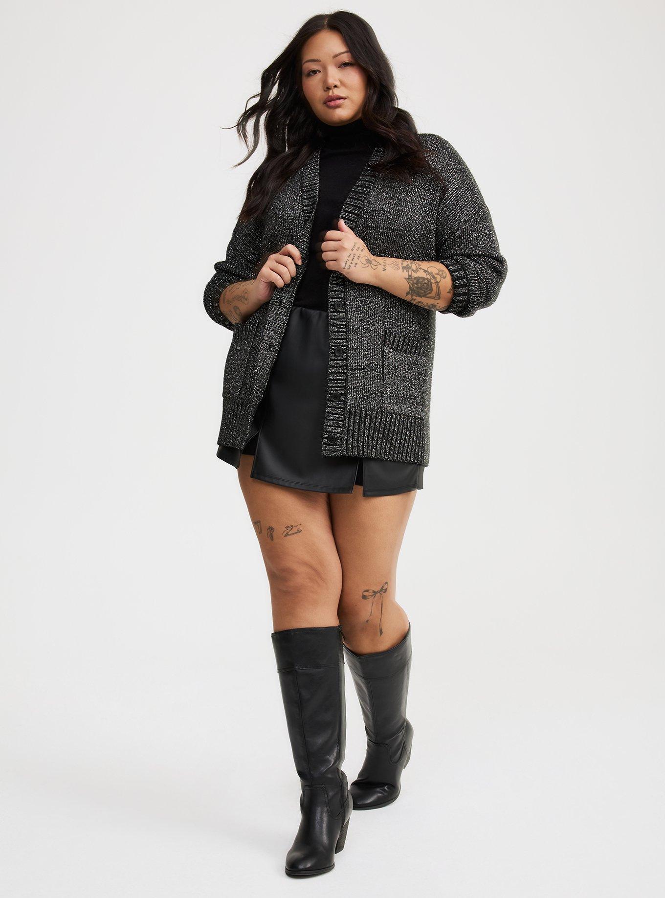 Metallic Boyfriend Cardigan