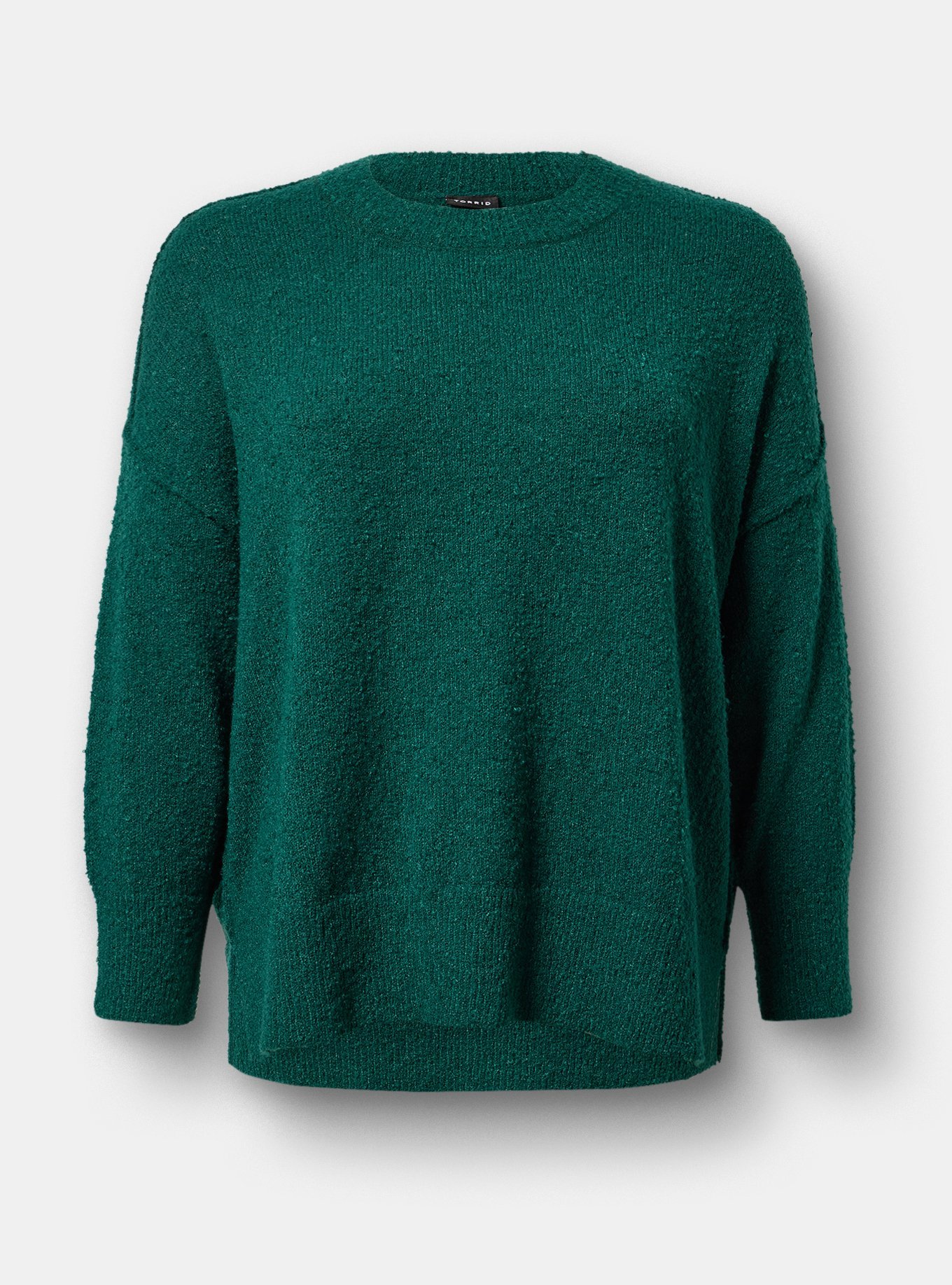 Boucle Crew Tunic Sweater, BOTANICAL GARDEN, hi-res