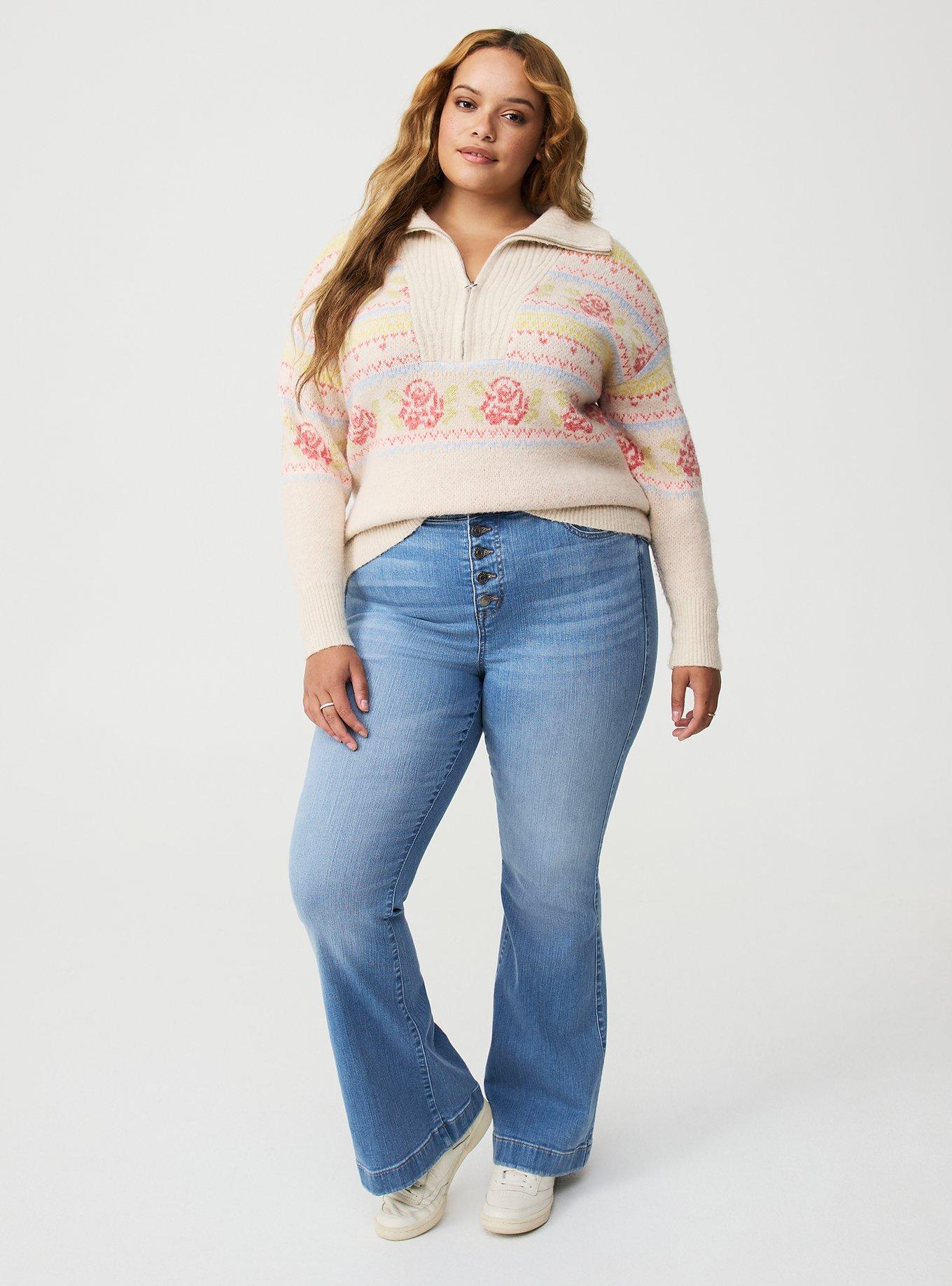 Fairisle Vegan Cashmere Half Zip Sweater