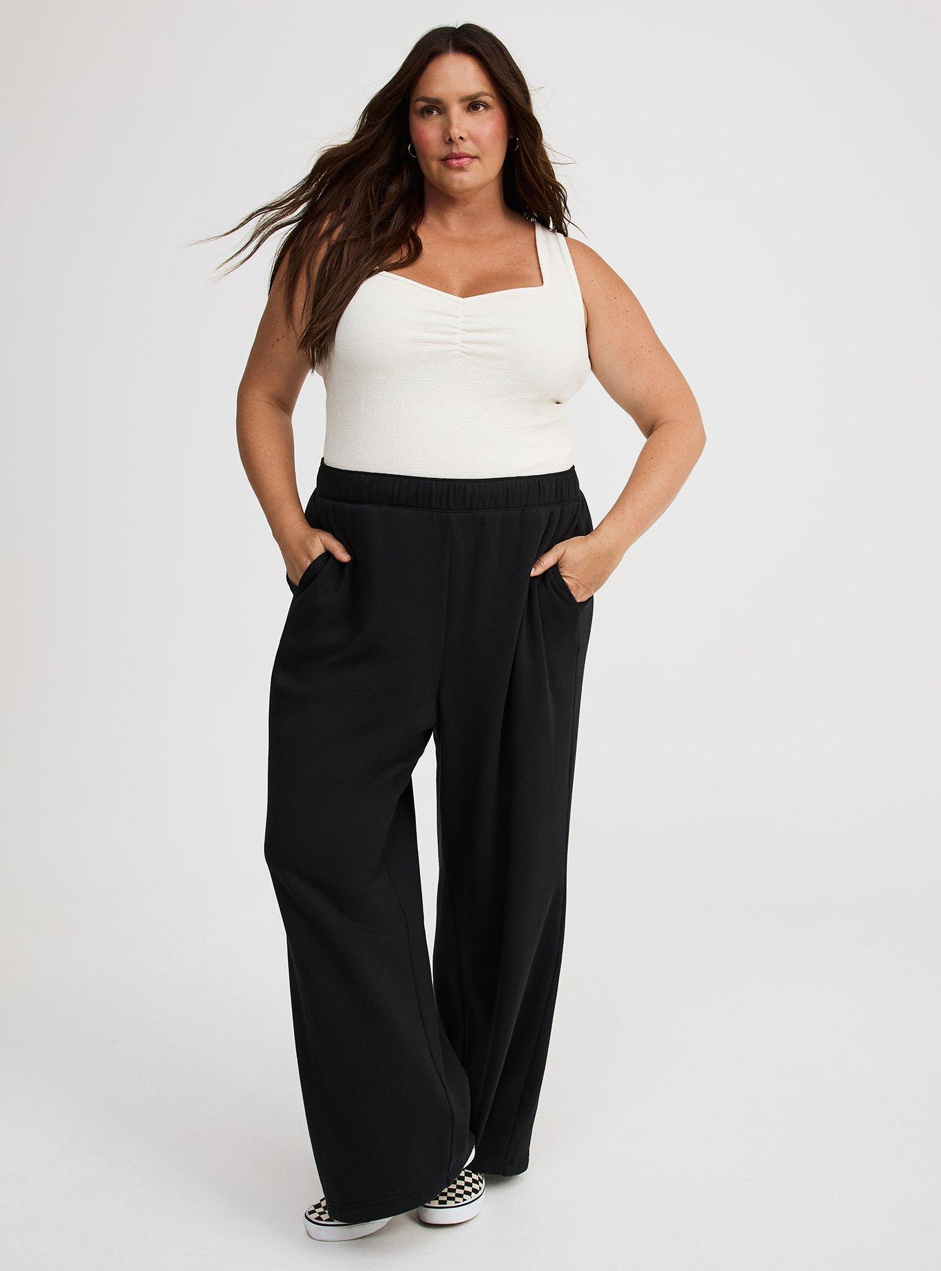 High-Rise Wide Leg Cozy Fleece Pant