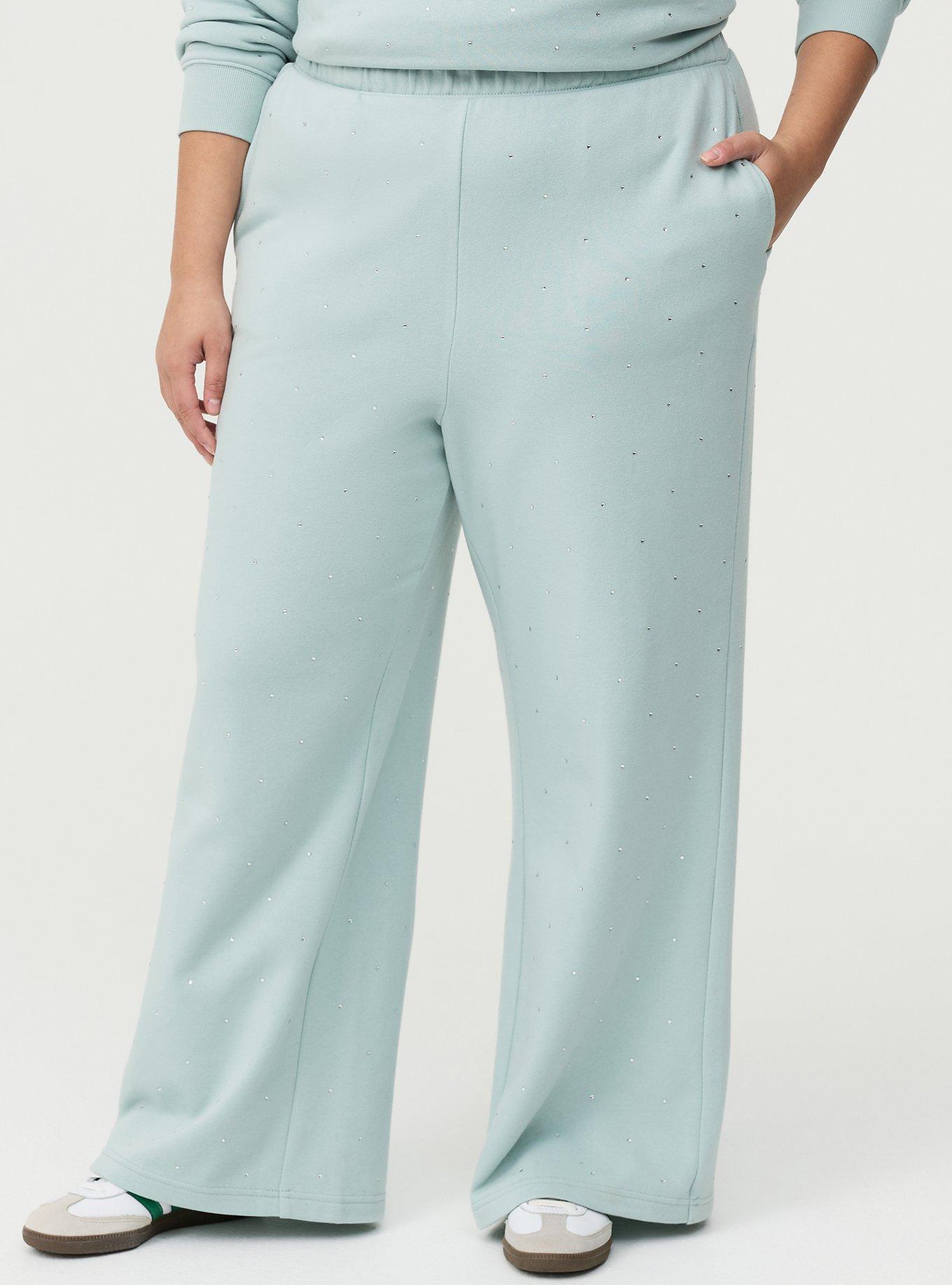 High-Rise Wide Leg Cozy Fleece Pant, GRAY MIST, alternate