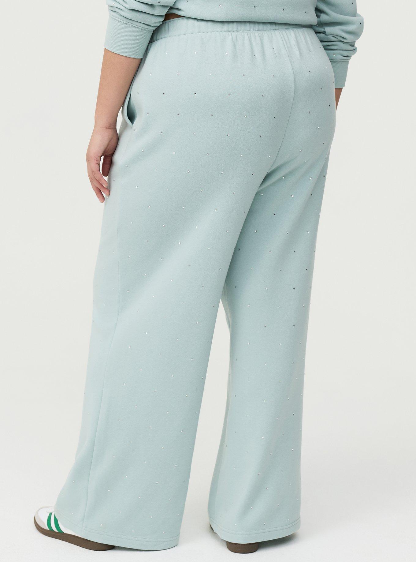 High-Rise Wide Leg Cozy Fleece Pant, GRAY MIST, alternate