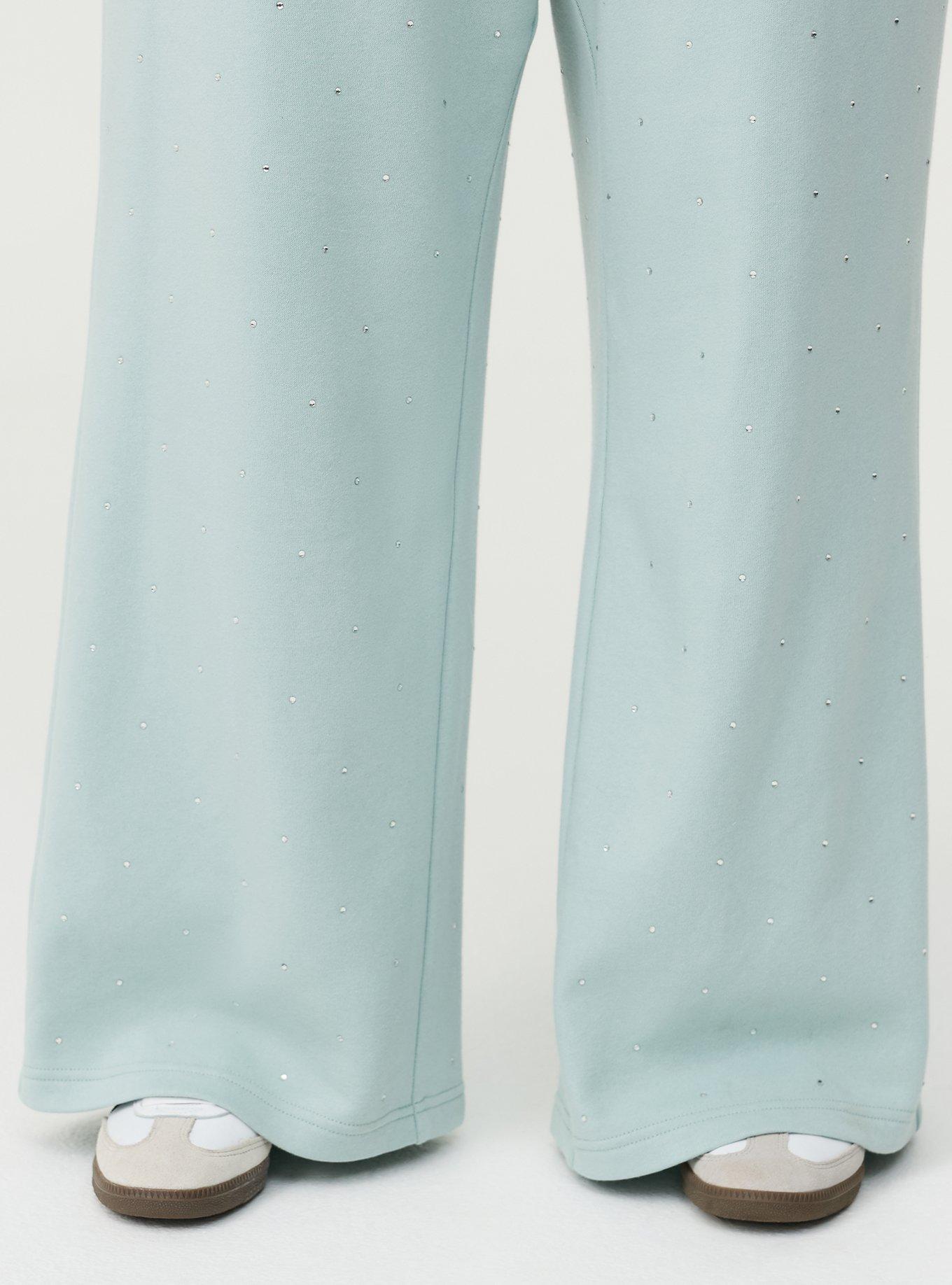 High-Rise Wide Leg Cozy Fleece Pant, GRAY MIST, alternate