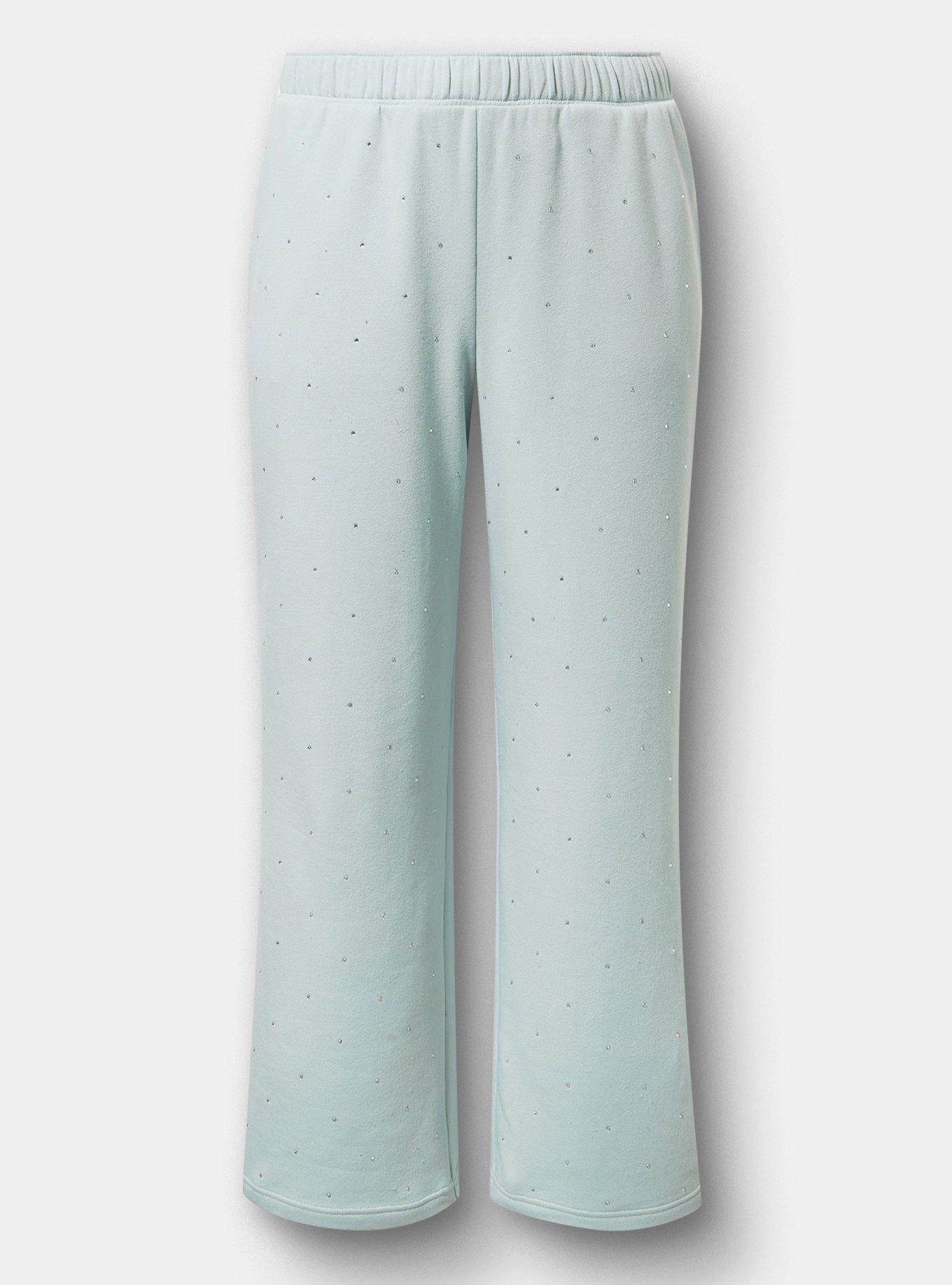 High-Rise Wide Leg Cozy Fleece Pant, GRAY MIST, hi-res