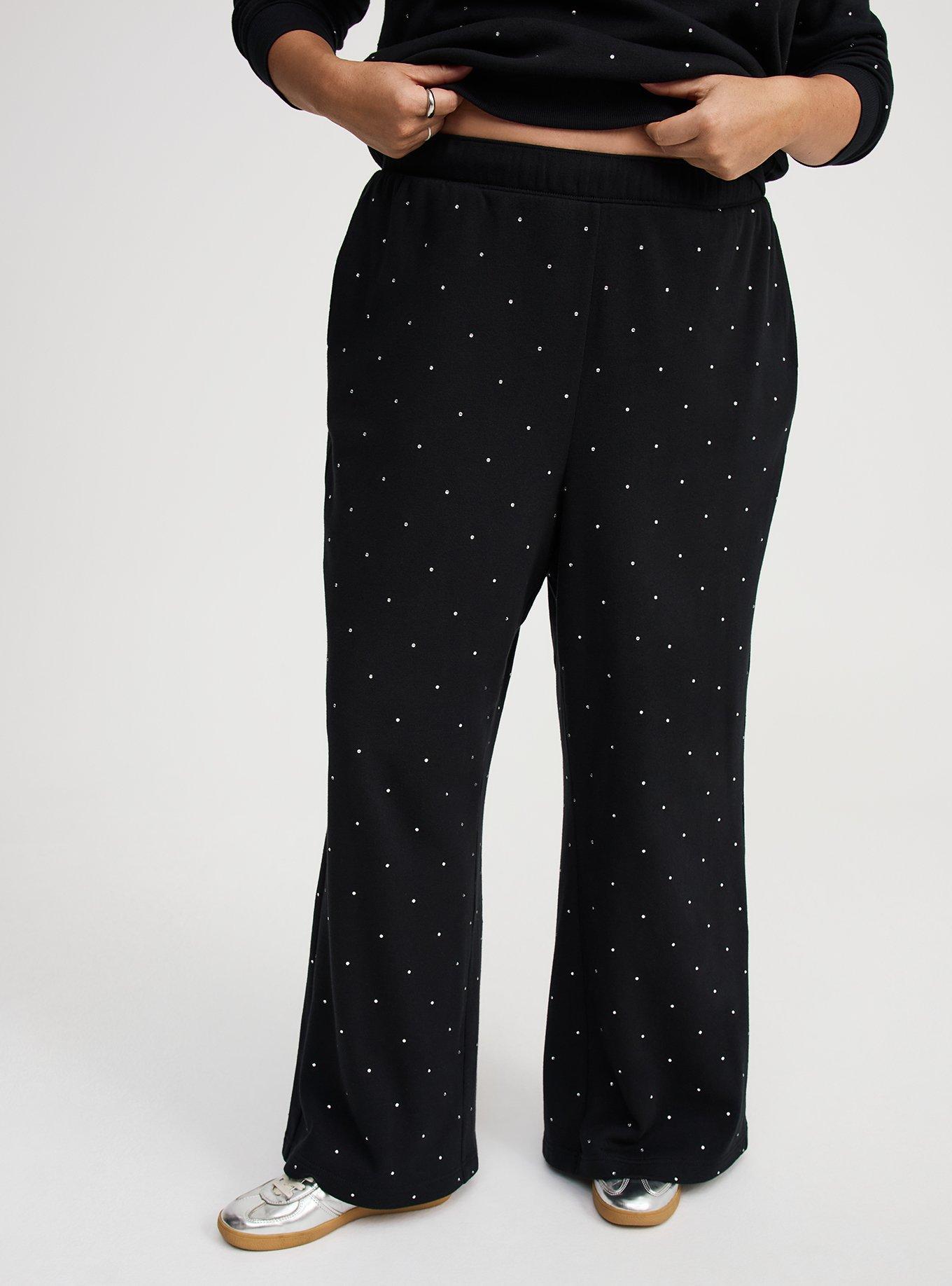 パンツ ApartmentThree High-WaistedFlareTrousers Plus Size - High-Rise Wide Leg Cozy Fleece Pant - Torrid
