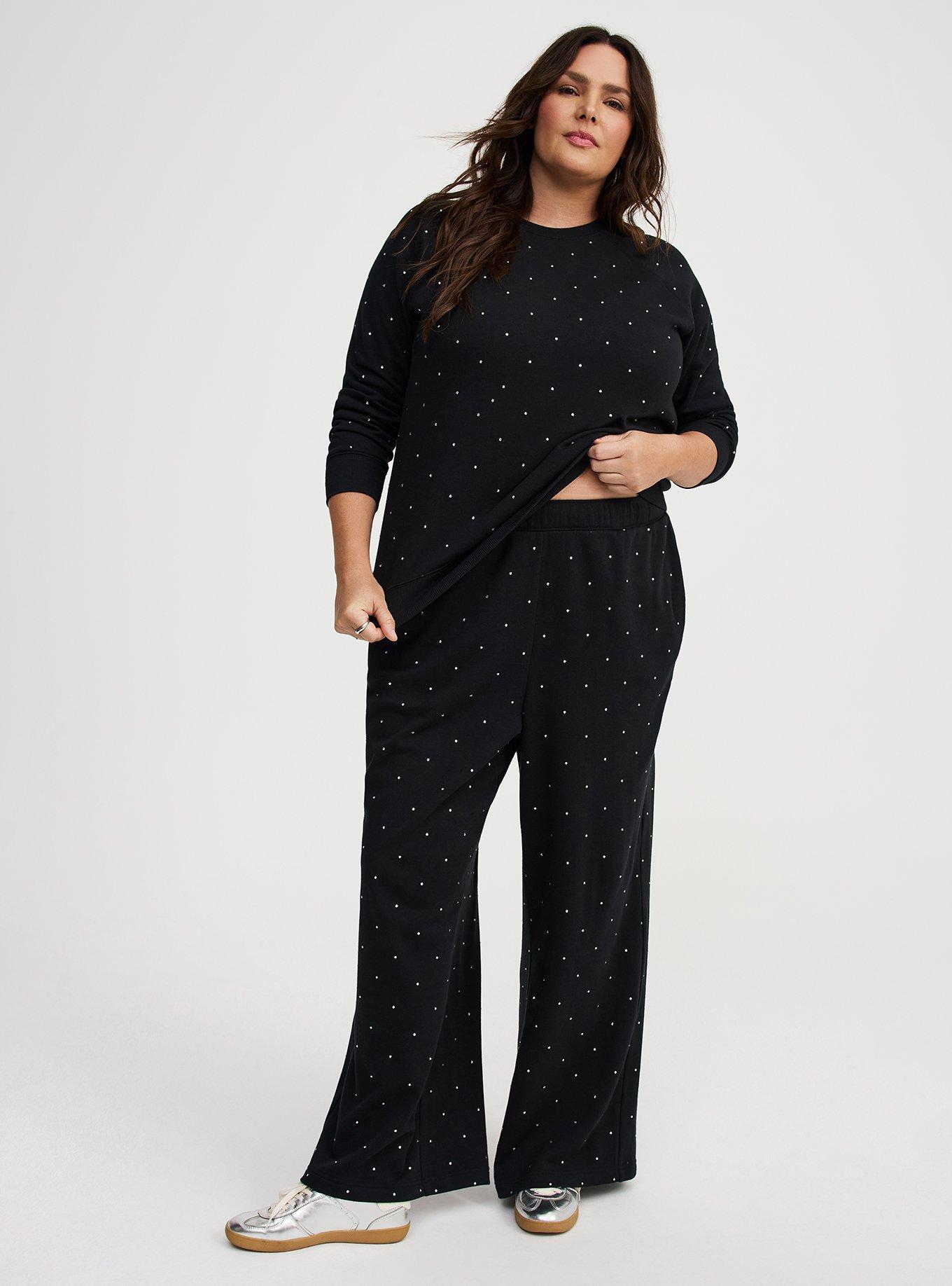 パンツ ApartmentThree High-WaistedFlareTrousers Plus Size - High-Rise Wide Leg Cozy Fleece Pant - Torrid