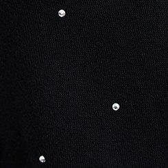 High-Rise Wide-Leg Cozy Fleece Pant, BLACK RHINESTONE, swatch