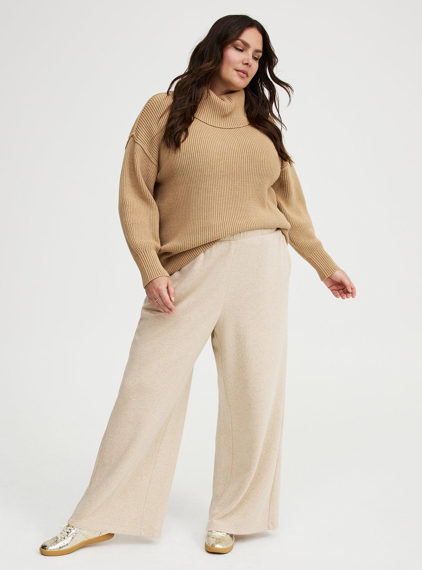 High-Rise Wide Leg Cozy Fleece Pant