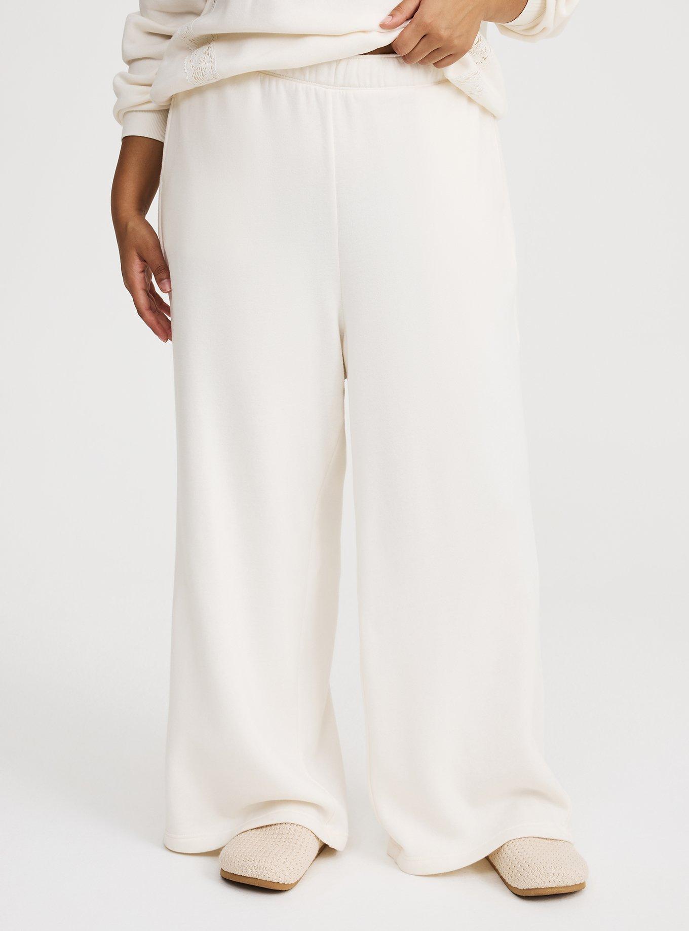 High-Rise Wide Leg Cozy Fleece Pant
