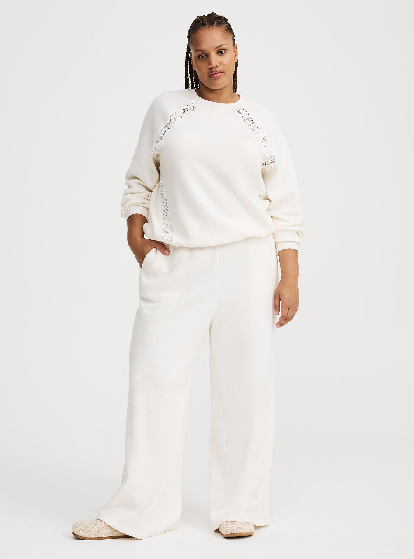 High-Rise Wide Leg Cozy Fleece Pant